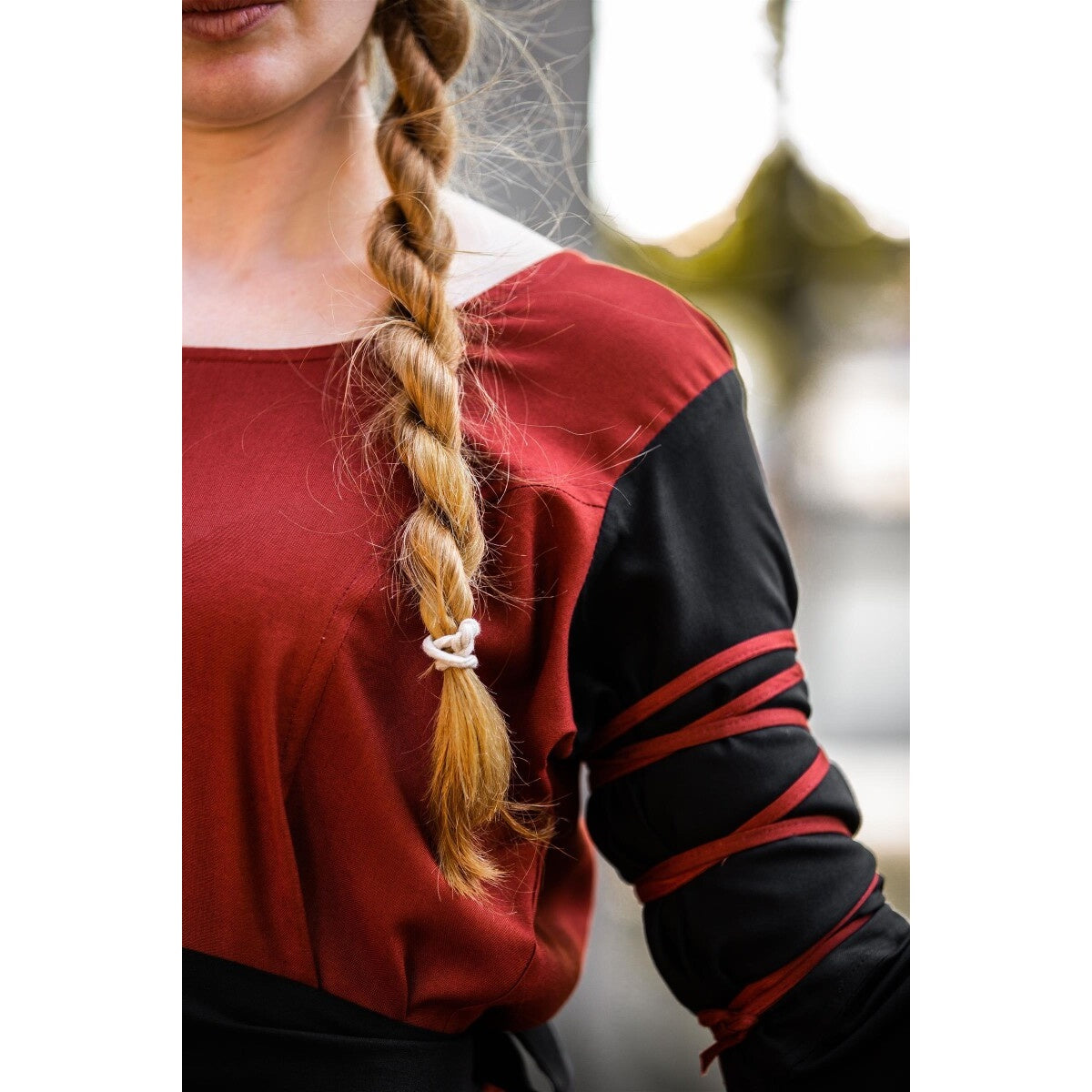Produktbild Mittelalter Kleid Dorell rot-schwarz