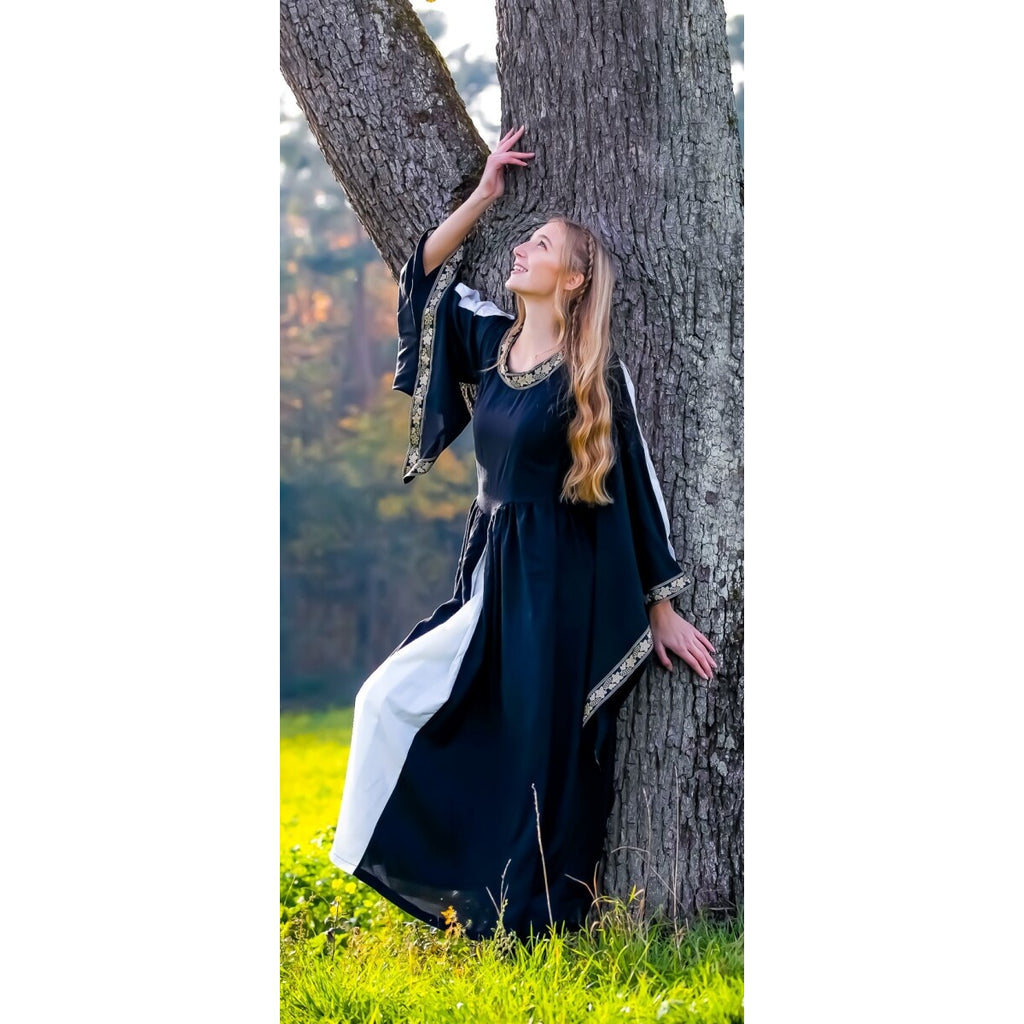 Produktbild Mittelalter Kleid Ivette schwarz-weiß