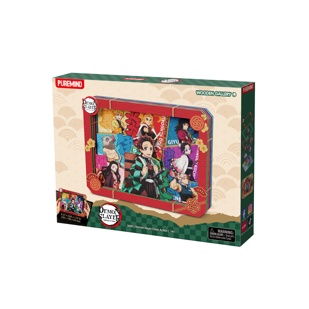 Produktbild Demon Slayer - Group Wooden Gallery Bilderrahmen