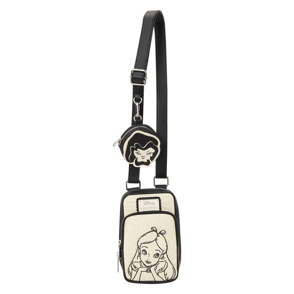 Produktbild Alice im Wunderland - Floral Crossbody Tasche mit Geldbörse