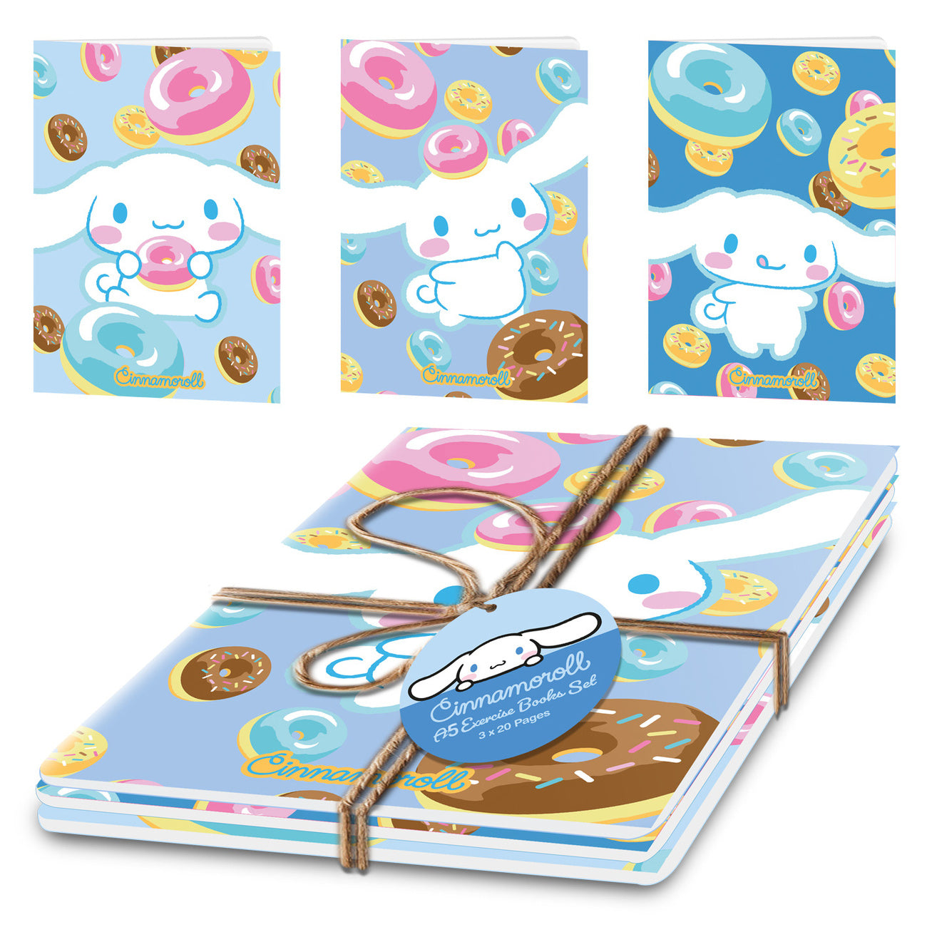 Produktbild Hello Kitty & Friends - Cinnamoroll Notizbücher 3er Set