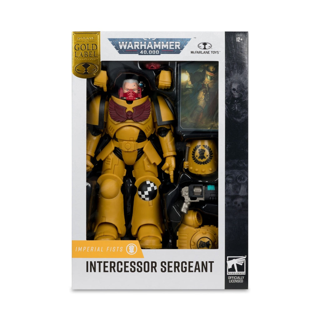 Produktbild Warhammer 40k - Intercessor Sergeant (Imperial Fist) (Gold Label) Actionfigur 18cm