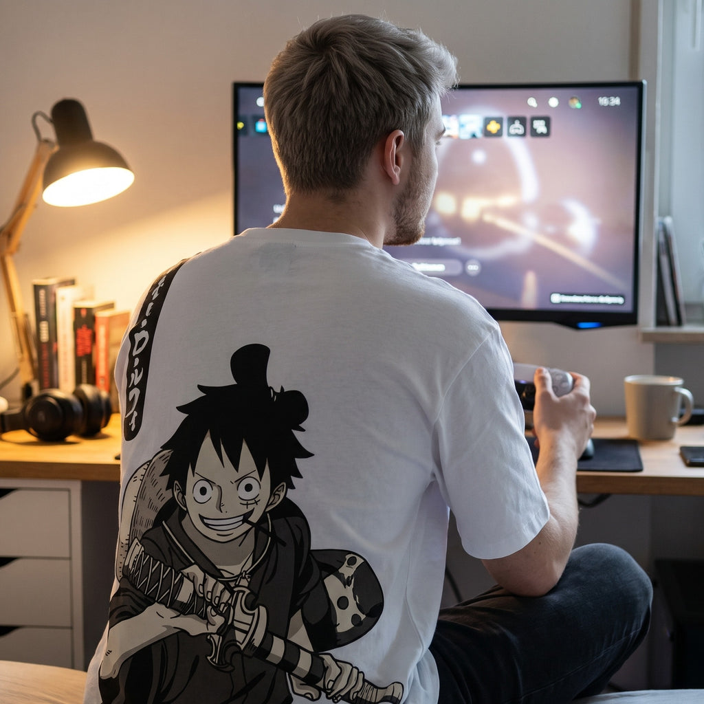 Produktbild One Piece - Luffy Oversize T-Shirt weiß