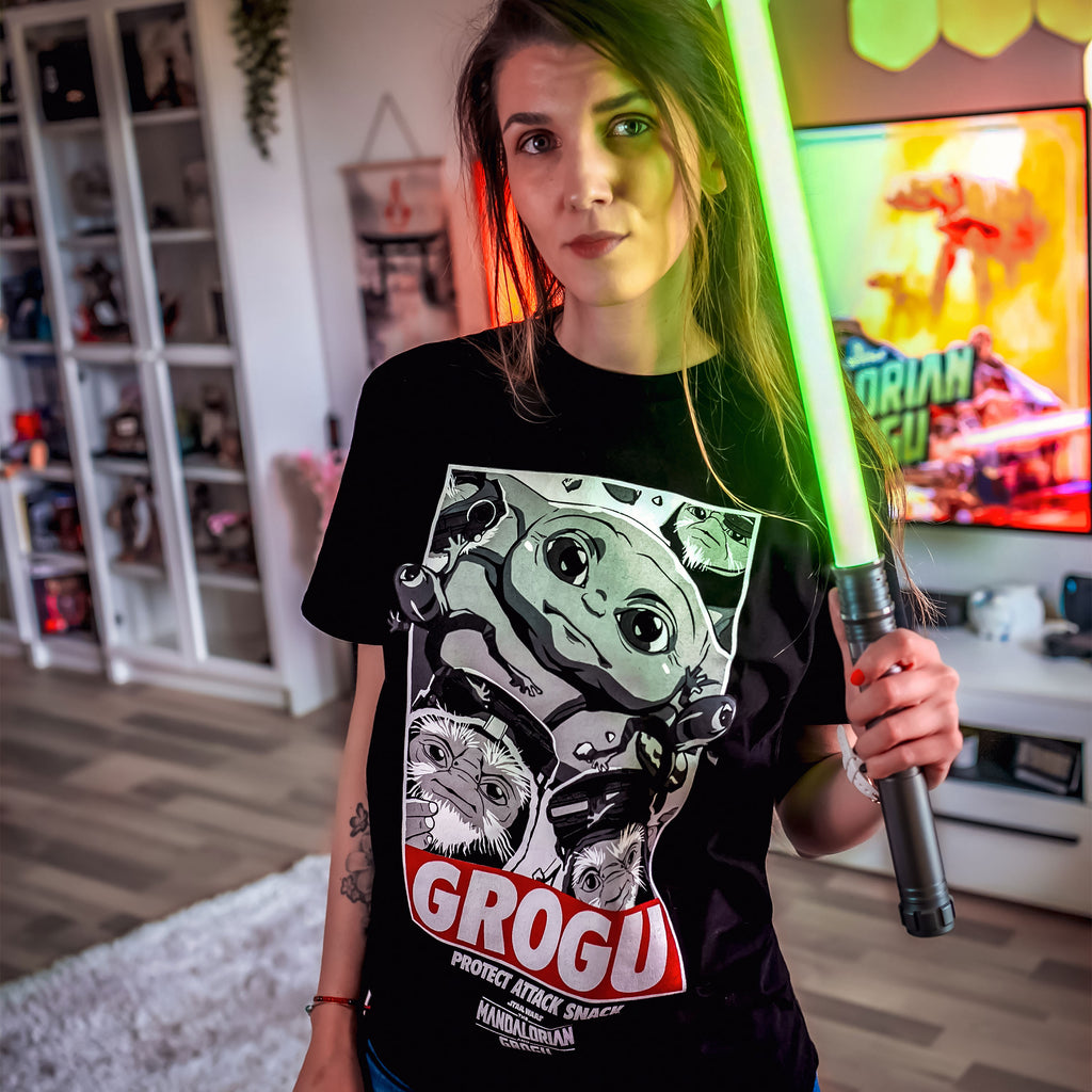 Produktbild Grogu Protect Attack Snack T-Shirt - Star Wars The Mandalorian