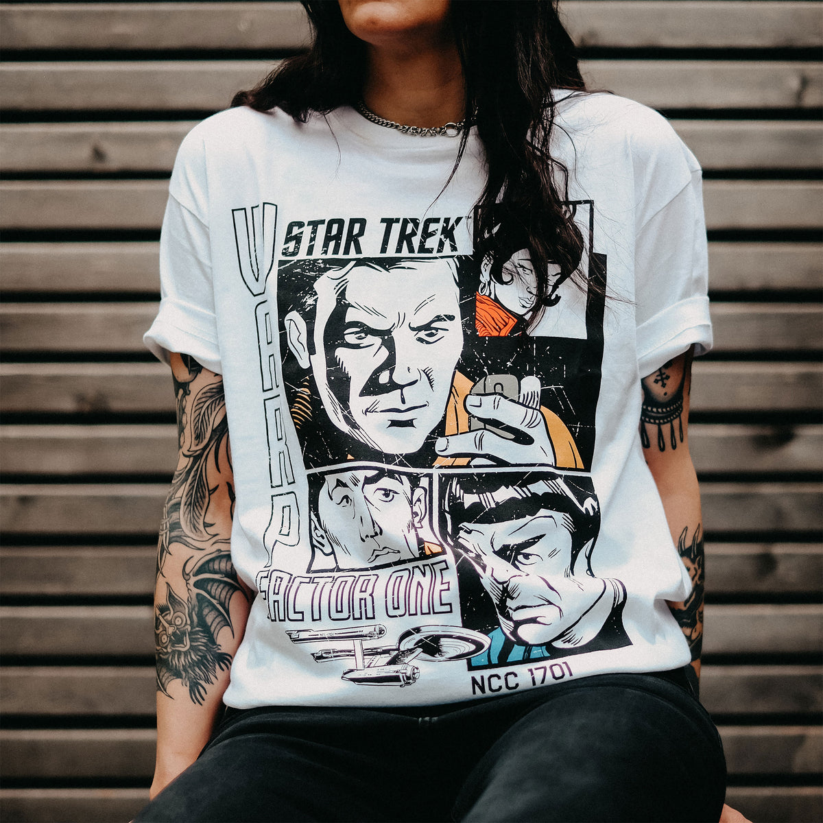 Produktbild Star Trek - Warp 1 Retro T-Shirt weiß