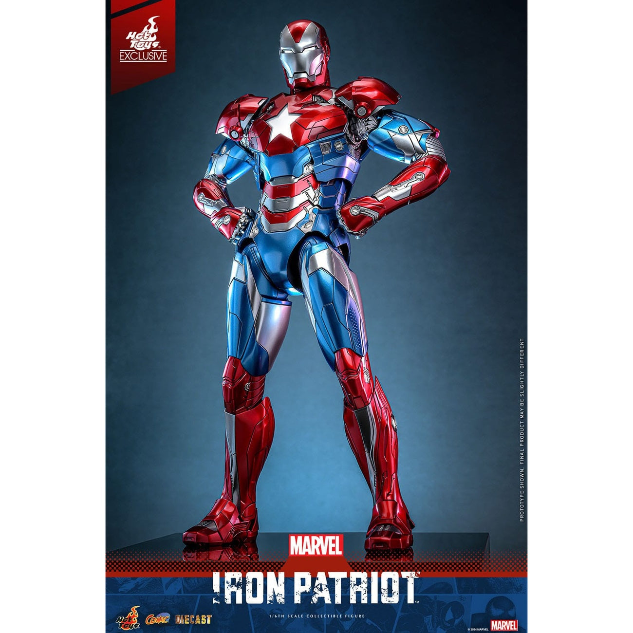Produktbild Marvel - Iron Patriot Comic Diecast Masterpiece Actionfigur 1:6 Exclusive