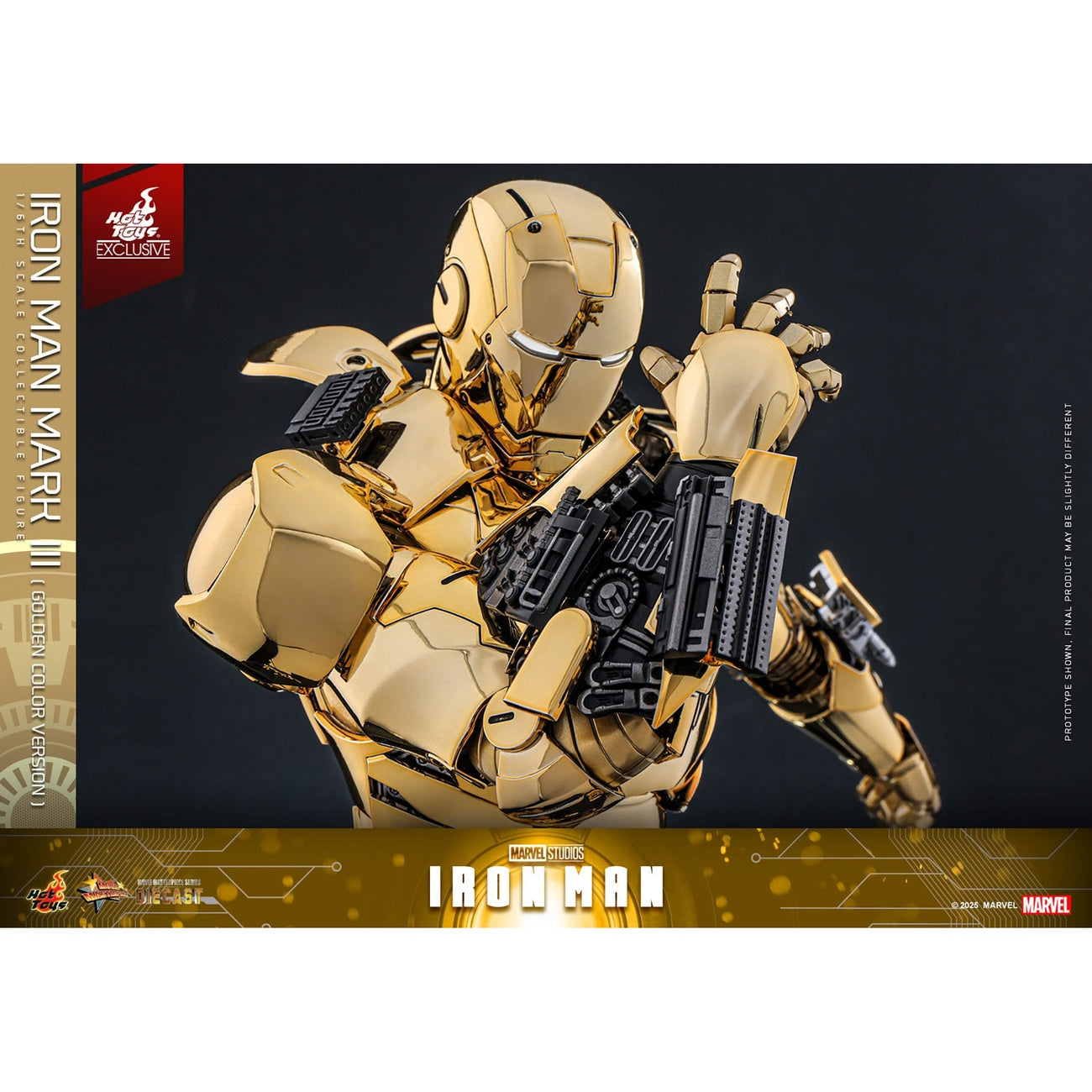 Produktbild Iron Man - Iron Mark III Masterpiece Actionfigur 1:6 Gold Color Version Exklusiv