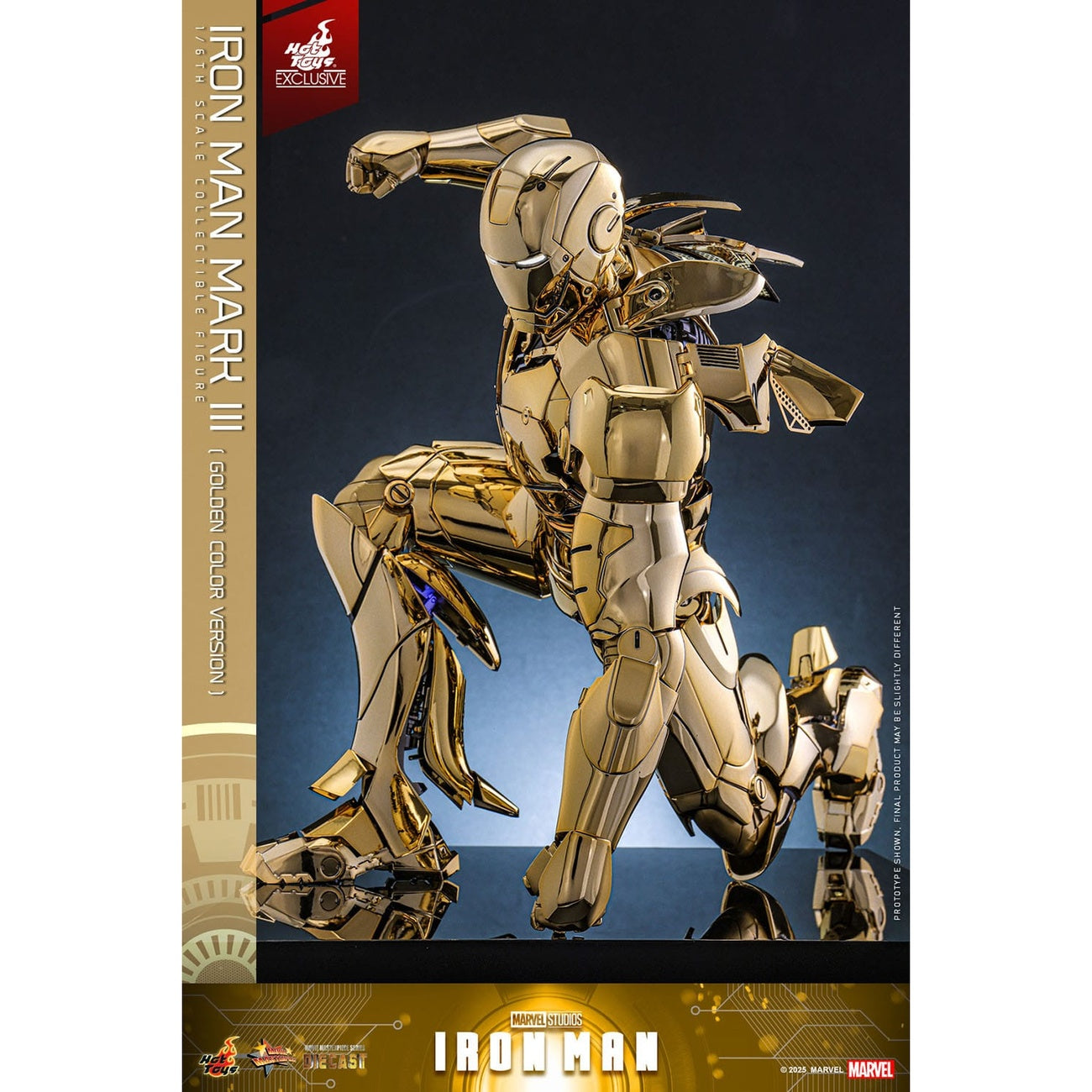 Produktbild Iron Man - Iron Mark III Masterpiece Actionfigur 1:6 Gold Color Version Exklusiv
