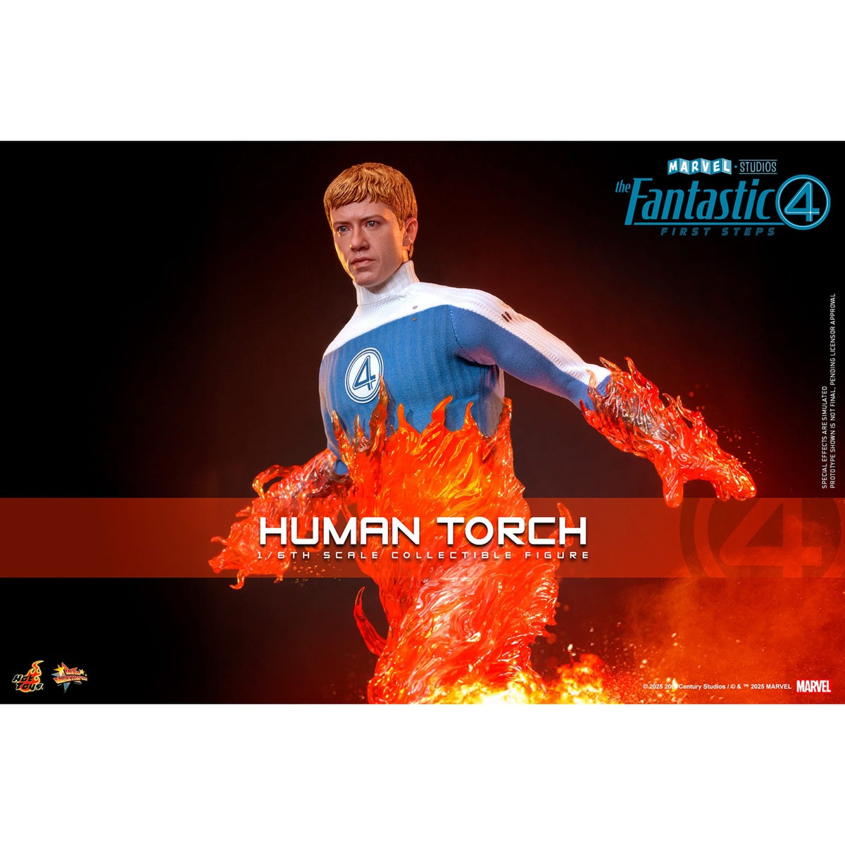 Produktbild The Fantastic Four: First Steps - Human Torch Masterpiece Actionfigur 1:6