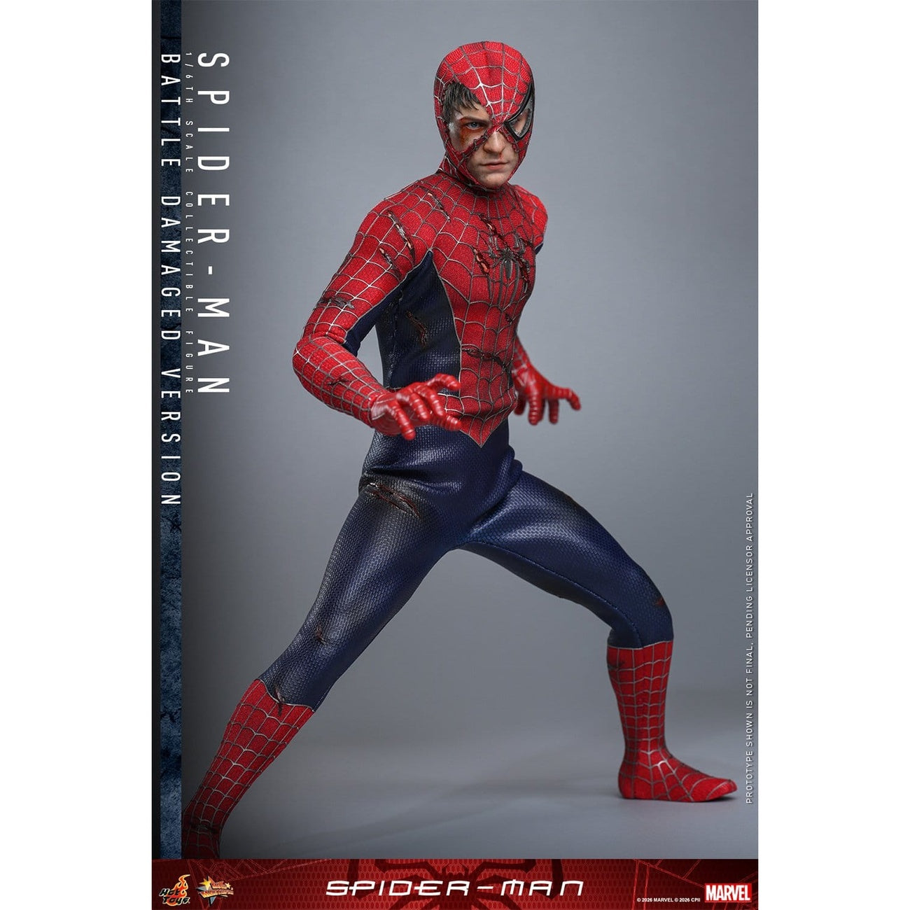 Produktbild Marvel - Spider-Man Masterpiece Actionfigur 1:6 Battle Damaged Version