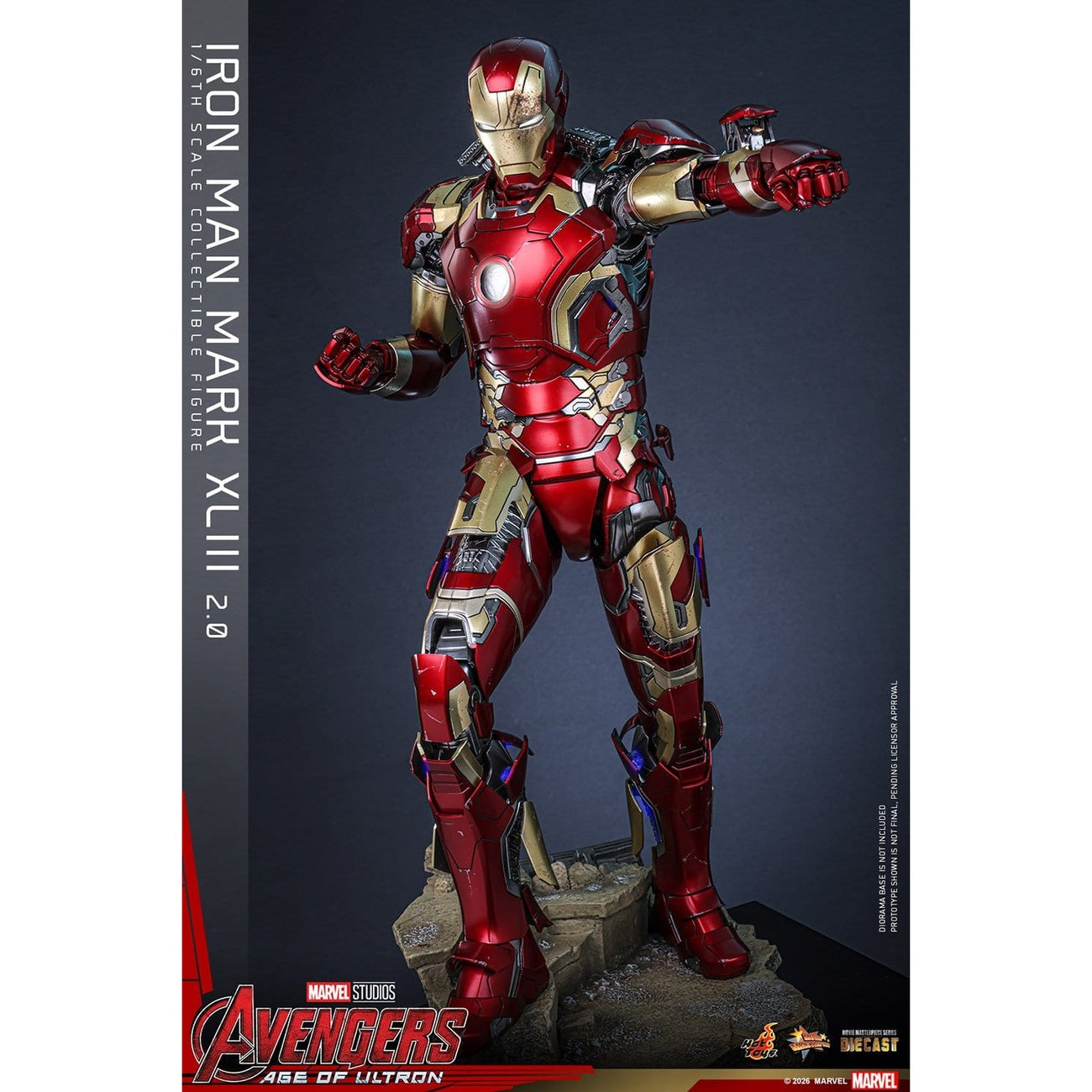 Produktbild Avengers: Age of Ultron - Iron Man Mark XLIII Masterpiece Diecast Actionfigur 1:6