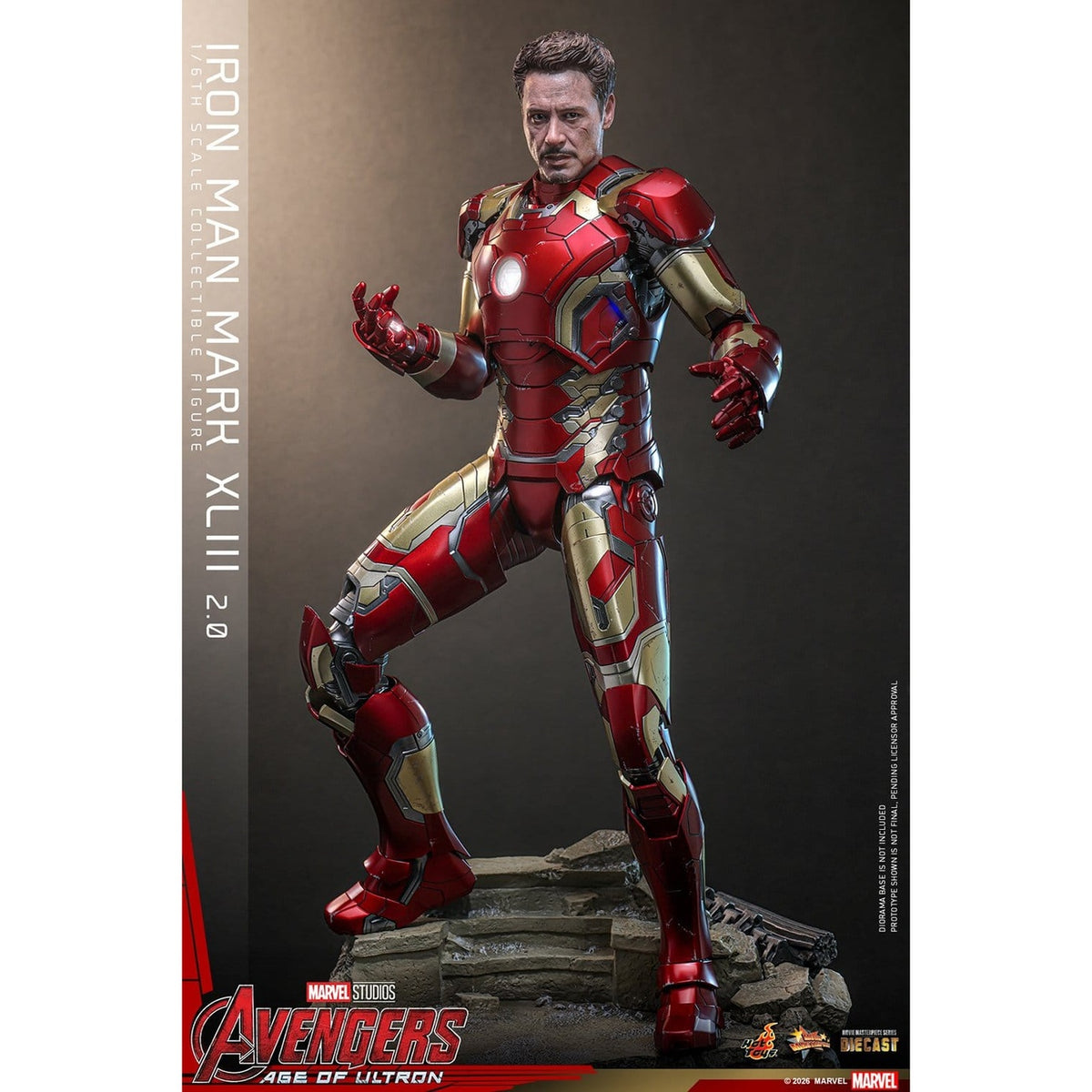 Produktbild Avengers: Age of Ultron - Iron Man Mark XLIII Masterpiece Diecast Actionfigur 1:6