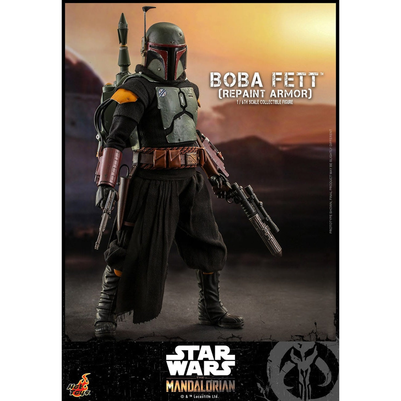 Produktbild Star Wars: The Mandalorian - Boba Fett Actionfigur 1:6 Repaint Armor Special Edition