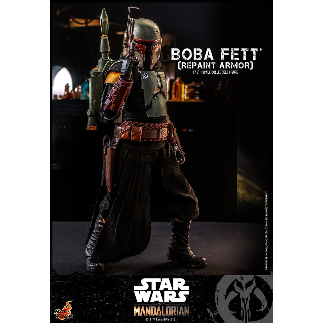 Produktbild Star Wars: The Mandalorian - Boba Fett Actionfigur 1:6 Repaint Armor Special Edition