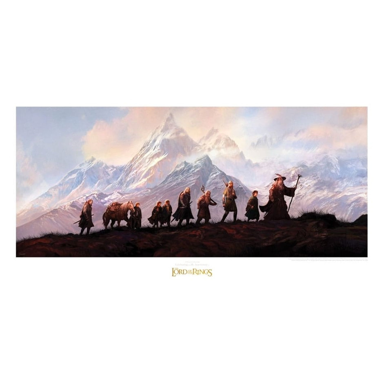 Produktbild Der Herr der Ringe - Die Gefährten Kunstdruck 20th Anniversary