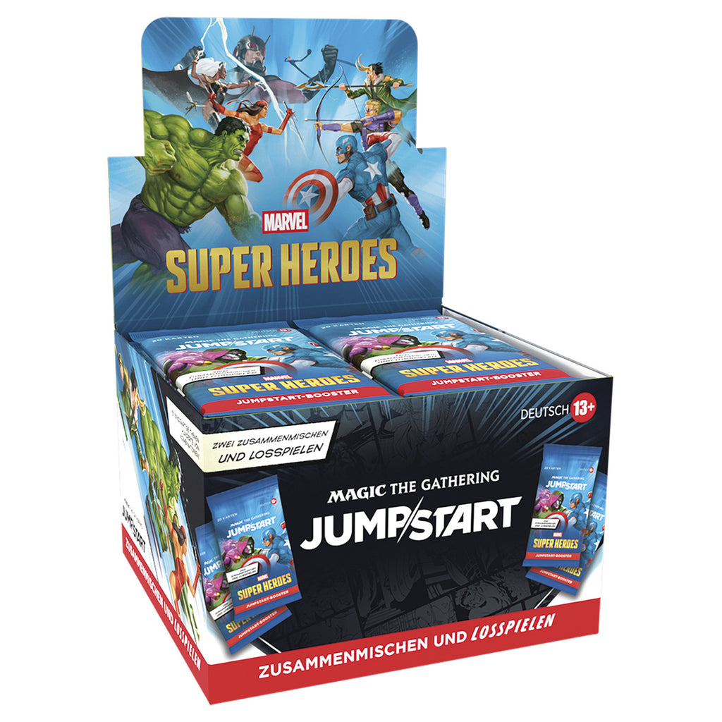 Produktbild Marvel Super Heroes Jumpstart Booster deutsche Version - Magic The Gathering Display