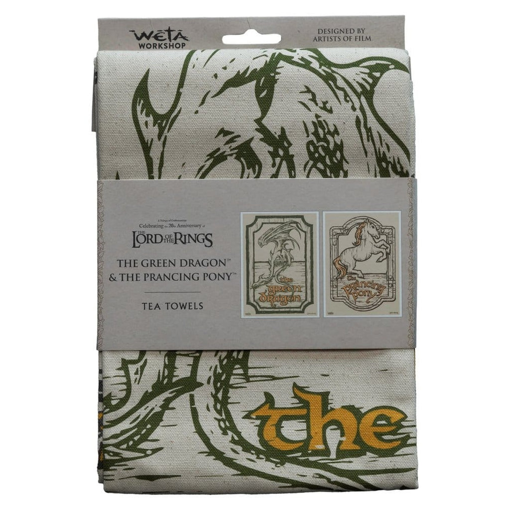 Produktbild Der Herr der Ringe - Grüner Drache und Pony Geschirrtuch 2er Set