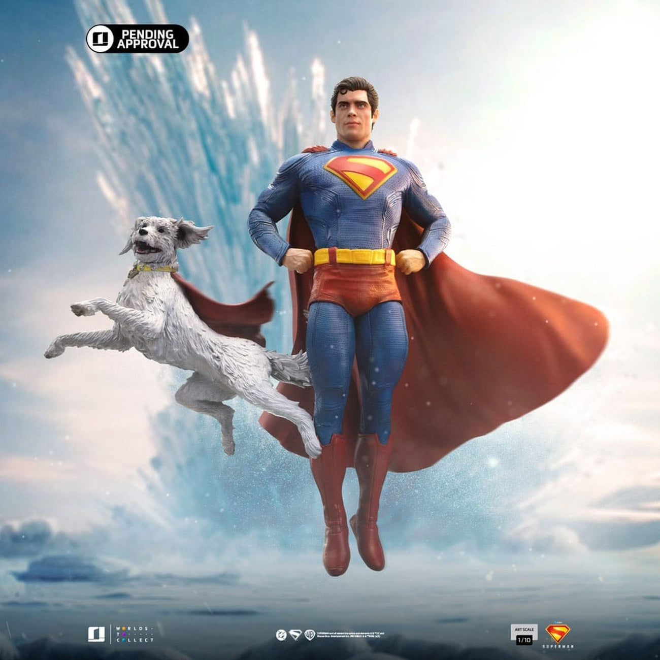 Produktbild Superman Legacy Art Scale Statue 1/10 Superman & Krypto 32 cm