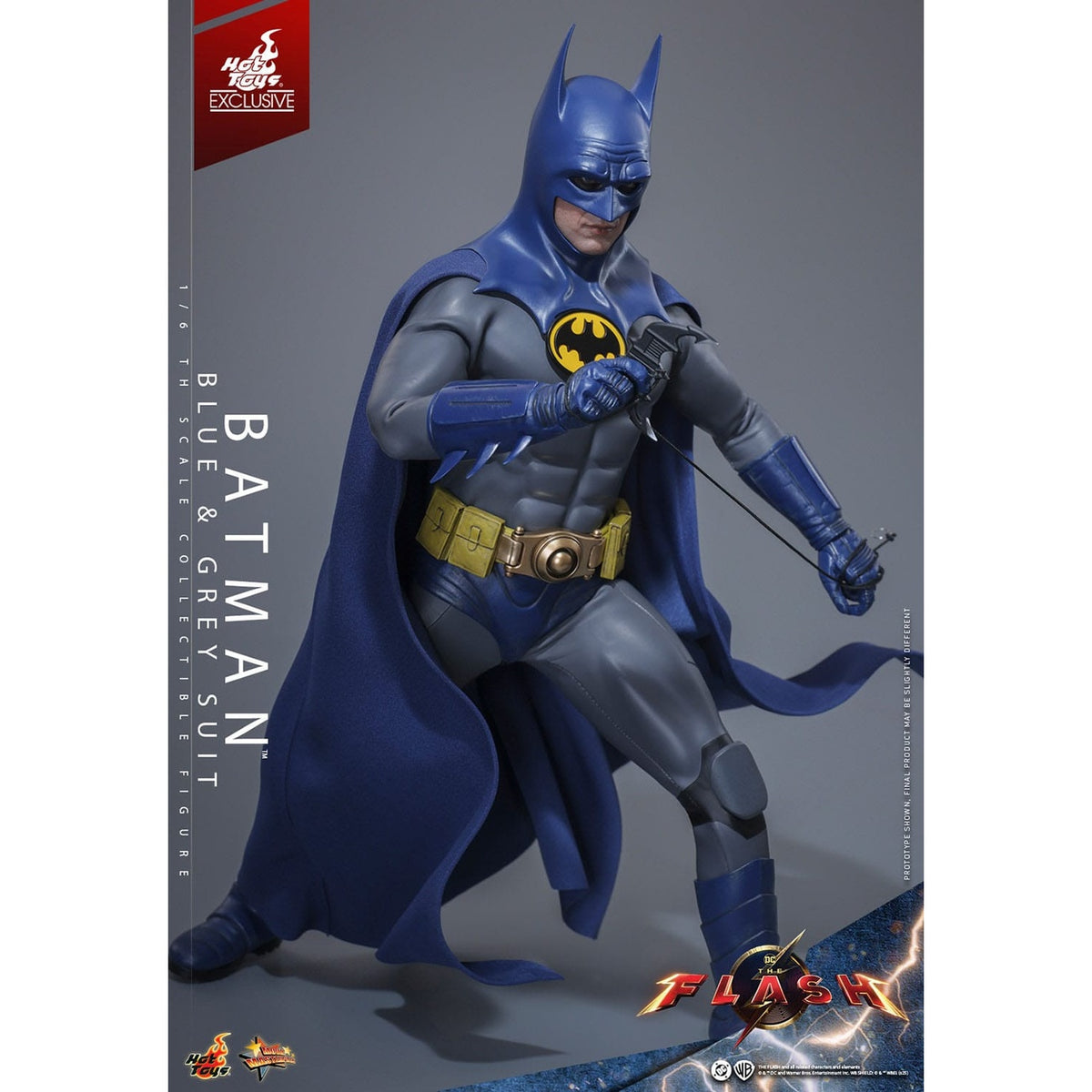 Produktbild The Flash Movie Masterpiece Actionfigur 1/6 Batman (Blue & Grey Suit) Limited Edition Hot Toys Exclusive 30 cm