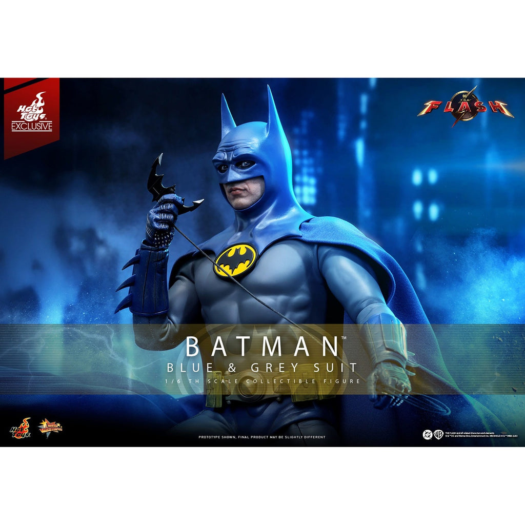 Produktbild The Flash Movie Masterpiece Actionfigur 1/6 Batman (Blue & Grey Suit) Limited Edition Hot Toys Exclusive 30 cm