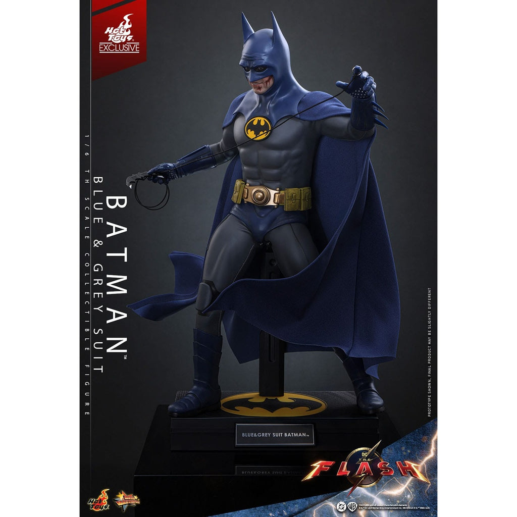 Produktbild The Flash Movie Masterpiece Actionfigur 1/6 Batman (Blue & Grey Suit) Limited Edition Hot Toys Exclusive 30 cm