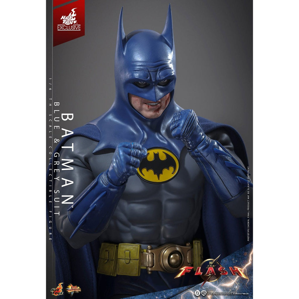 Produktbild The Flash Movie Masterpiece Actionfigur 1/6 Batman (Blue & Grey Suit) Limited Edition Hot Toys Exclusive 30 cm