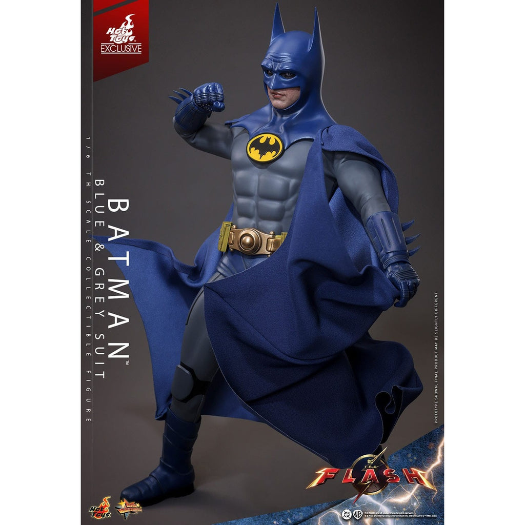 Produktbild The Flash Movie Masterpiece Actionfigur 1/6 Batman (Blue & Grey Suit) Limited Edition Hot Toys Exclusive 30 cm