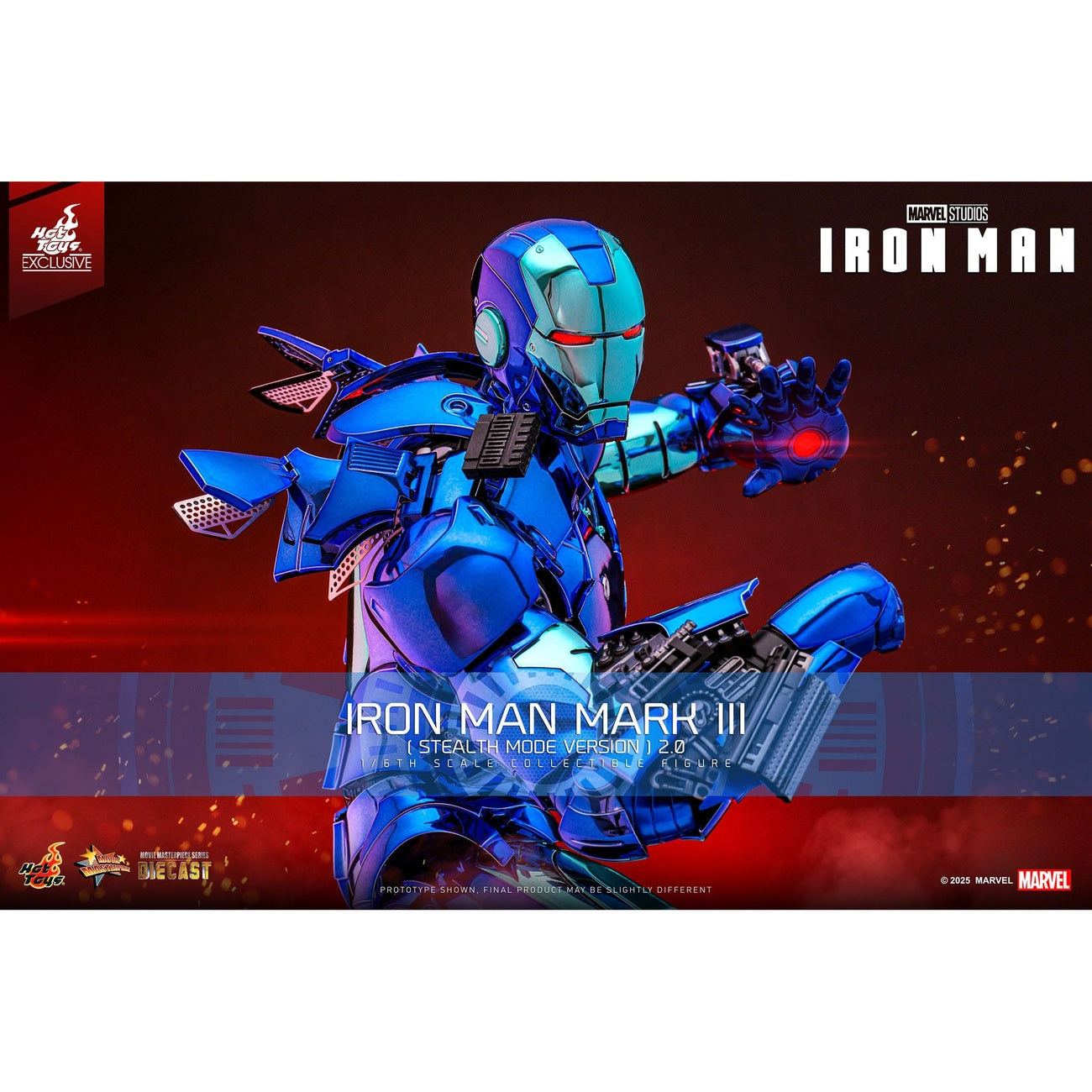 Produktbild Iron Man Movie Masterpiece Diecast Actionfigur 1/6 Iron Man Mark III (Stealth Mode Ver.) 2.0 Hot Toys Exclusive 33 cm