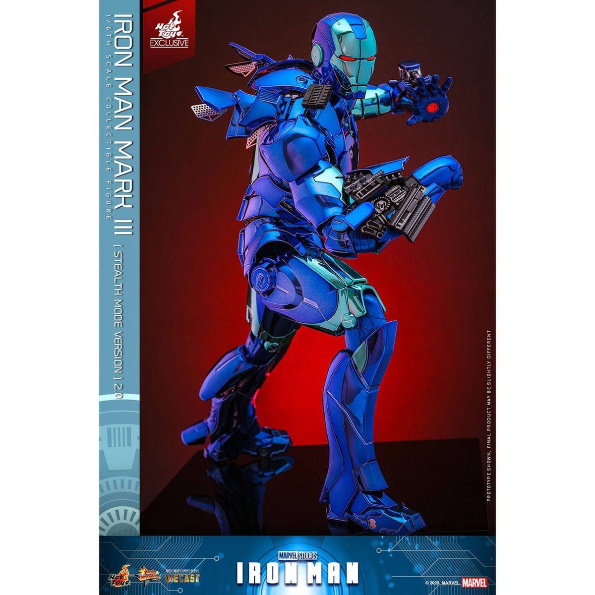 Produktbild Iron Man Movie Masterpiece Diecast Actionfigur 1/6 Iron Man Mark III (Stealth Mode Ver.) 2.0 Hot Toys Exclusive 33 cm