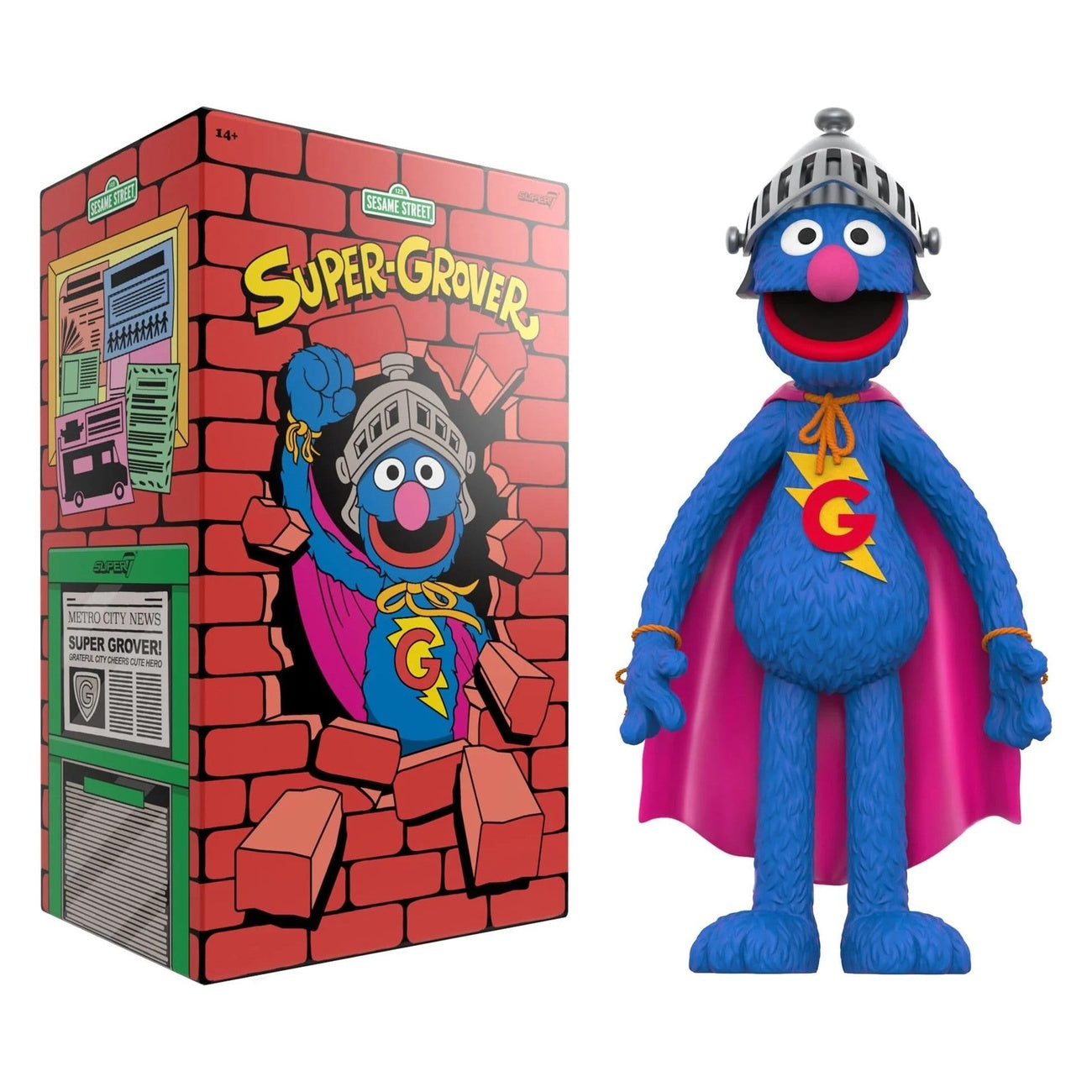 Produktbild Sesamstraße Supersize Vinyl Figur Super Grobi 36 cm