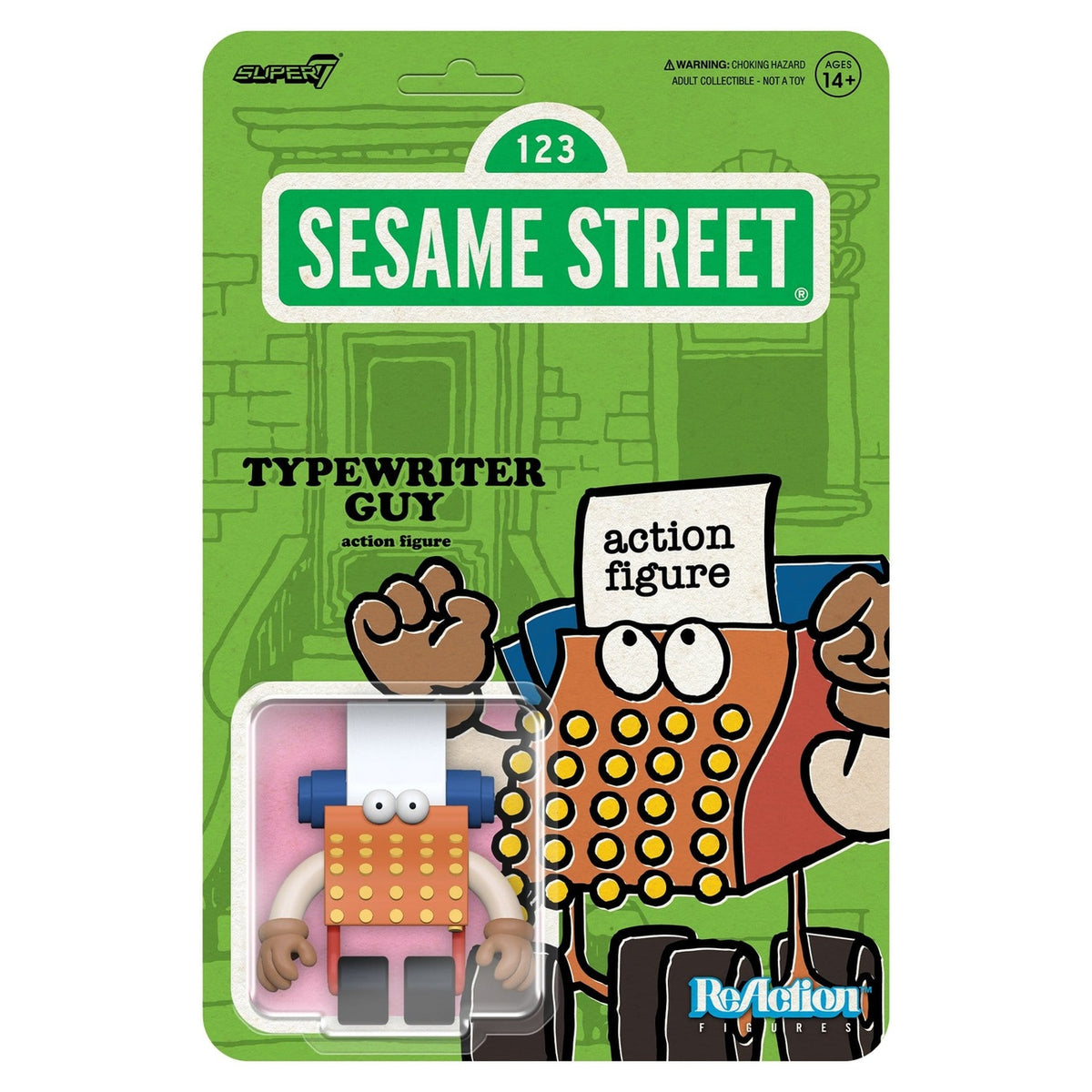Produktbild Sesamstraße ReAction Actionfigur Wave 06 Typewriter Guy 10 cm