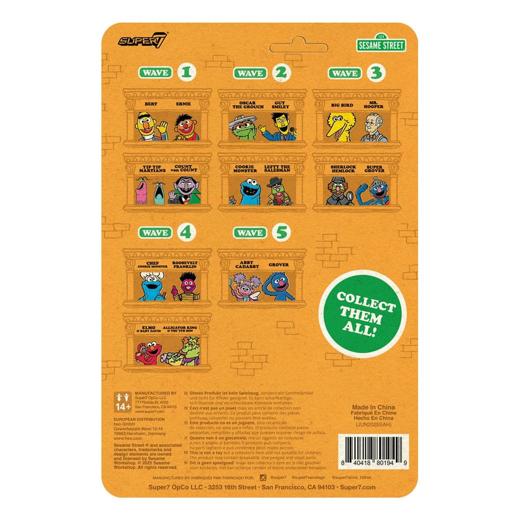 Produktbild Sesamstraße ReAction Actionfigur Wave 05 Grover 10 cm