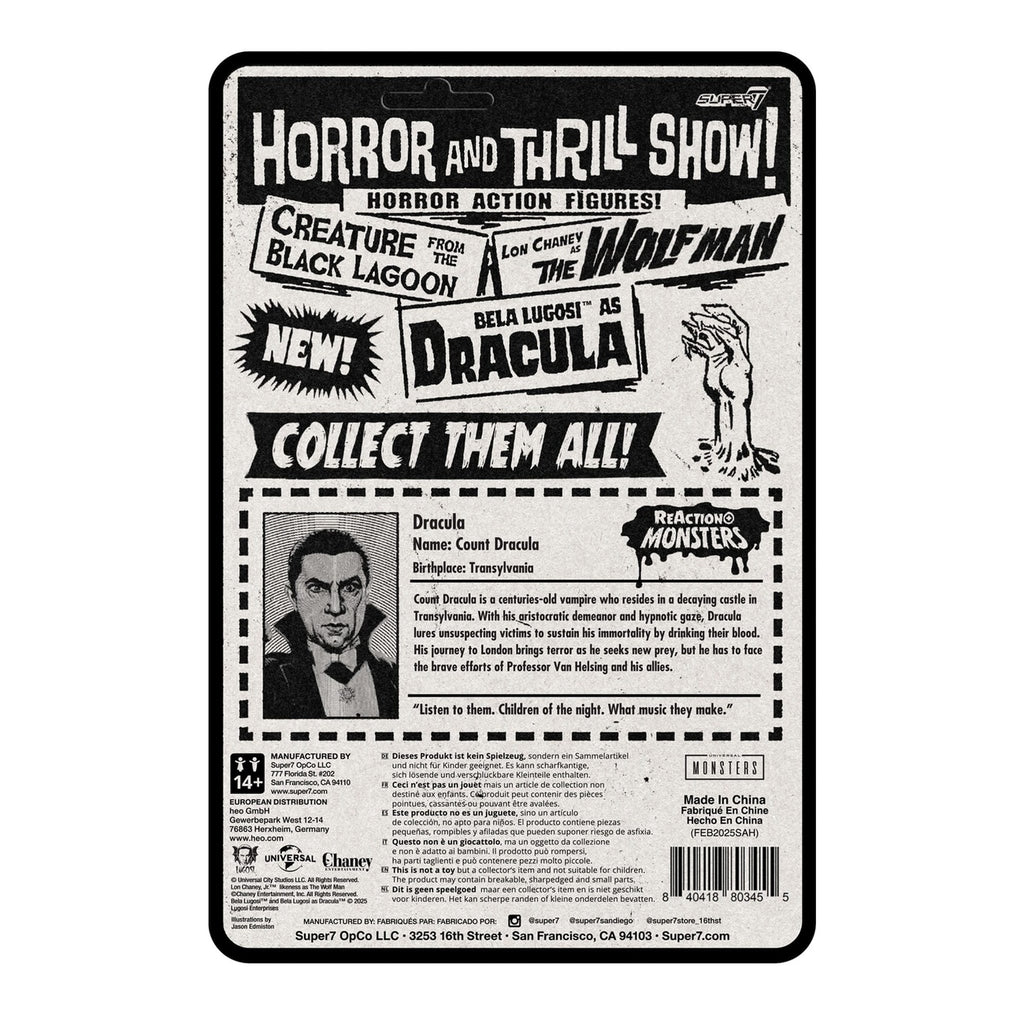 Produktbild Universal Monsters ReAction+ Actionfigur Wave 1 Dracula 10 cm