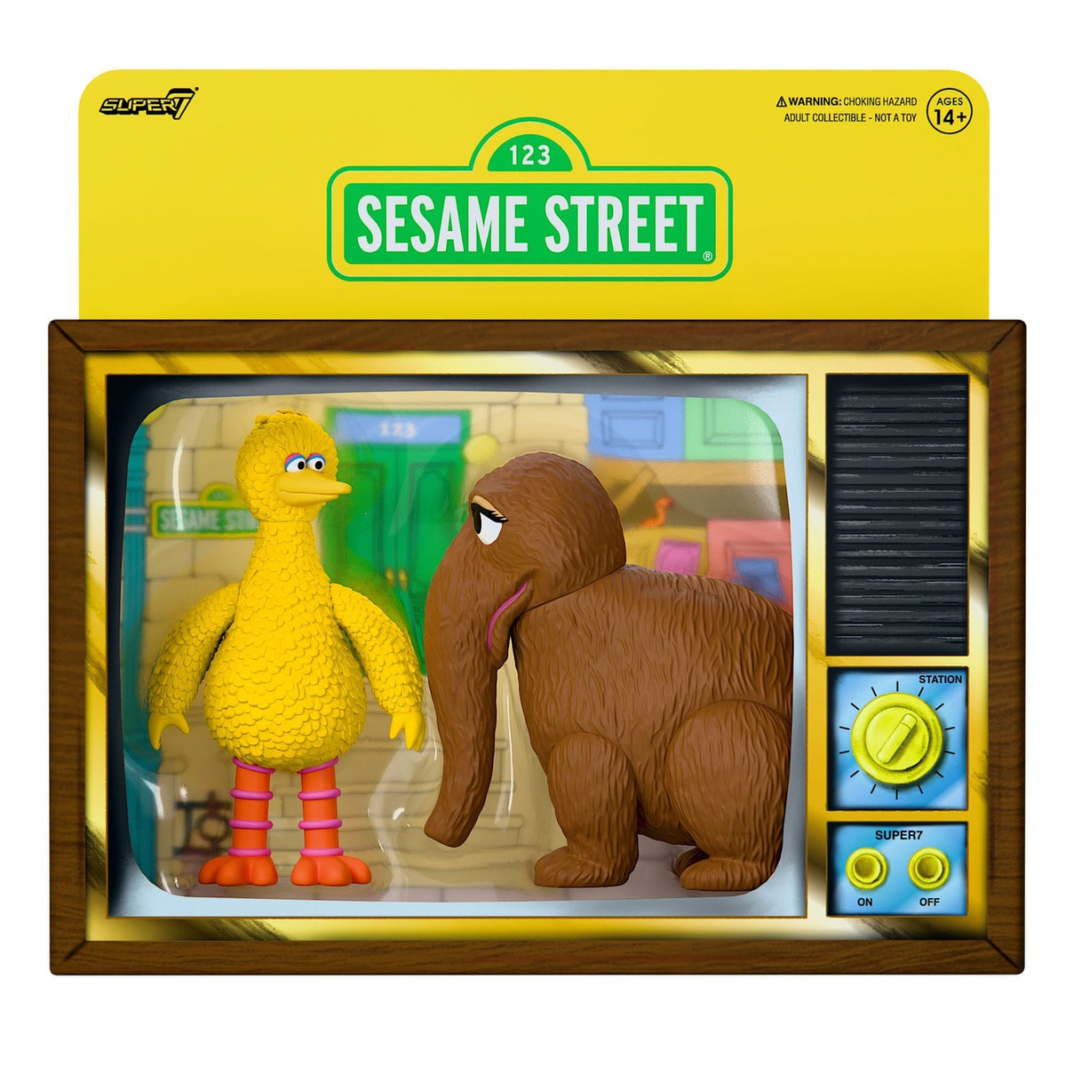 Produktbild Sesamstraße ReAction Actionfiguren 2er-Pack Big Bird and Mr. Snuffleupagus 10 cm