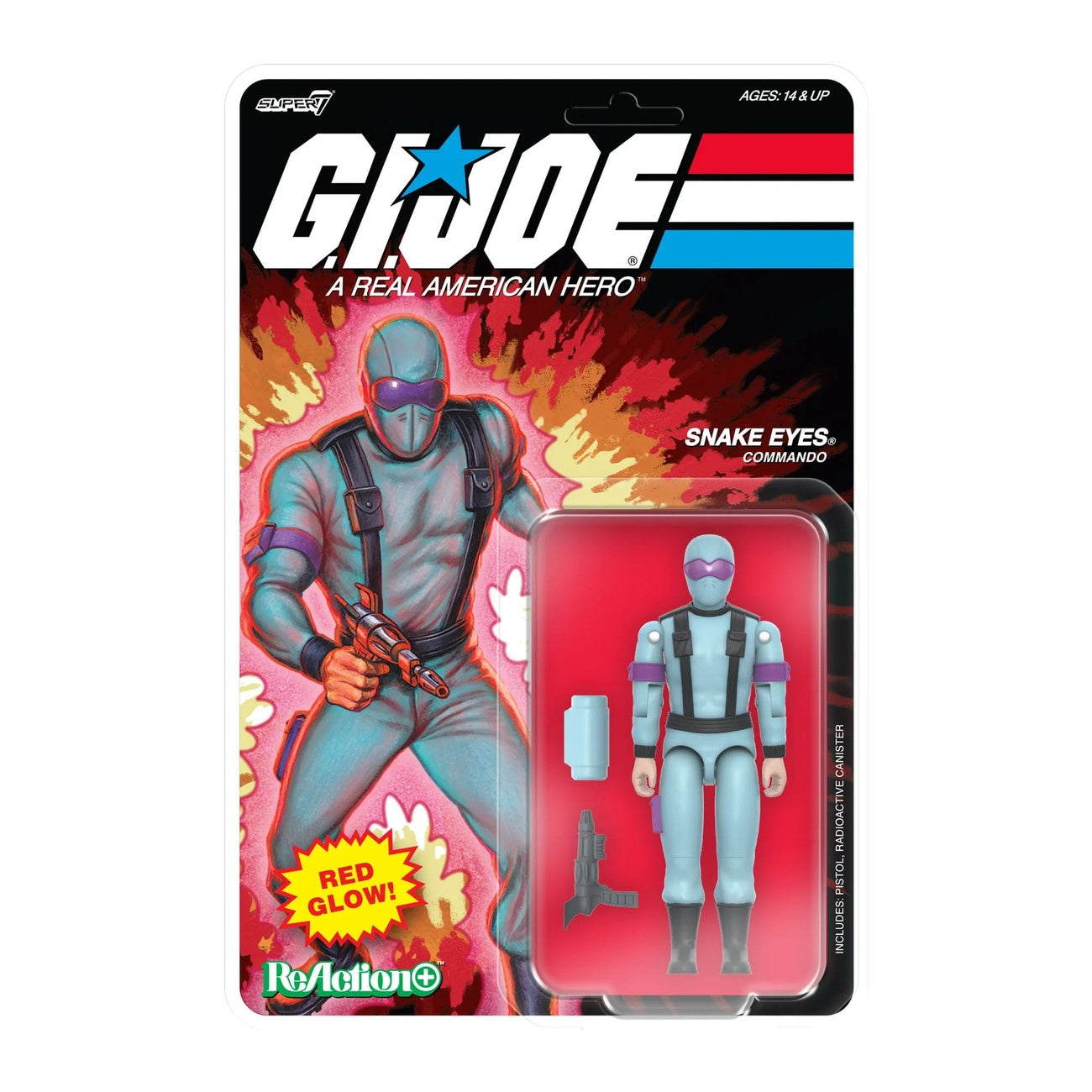Produktbild GI Joe ReAction+ Actionfigur Wave 06 Snake Eyes (Red Glow, Crystal Poison) 10 cm