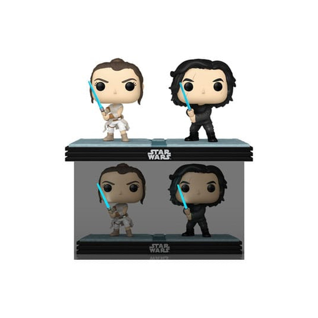 Produktbild Star Wars POP! Movie Moments Vinyl Wackelkopf Figuren Doppelpack Kylo & Rey 9 cm