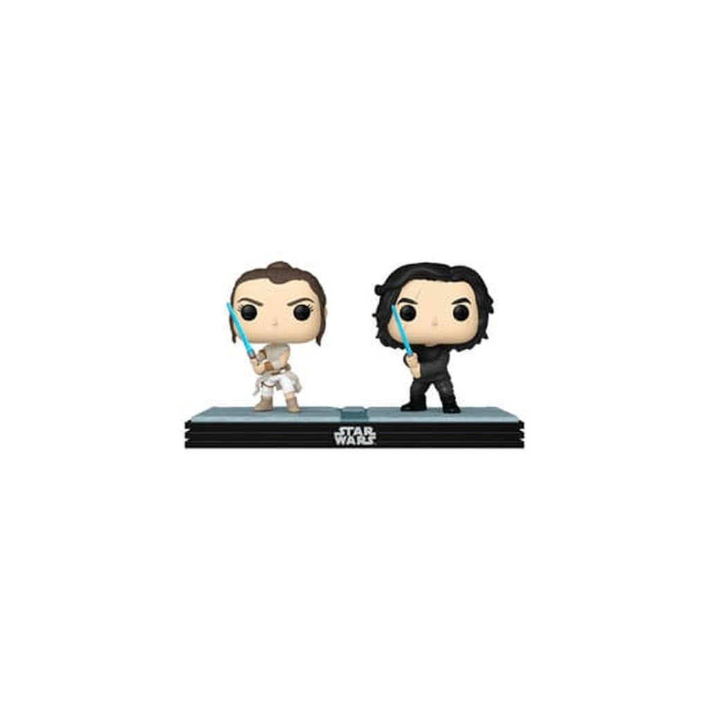 Produktbild Star Wars POP! Movie Moments Vinyl Wackelkopf Figuren Doppelpack Kylo & Rey 9 cm