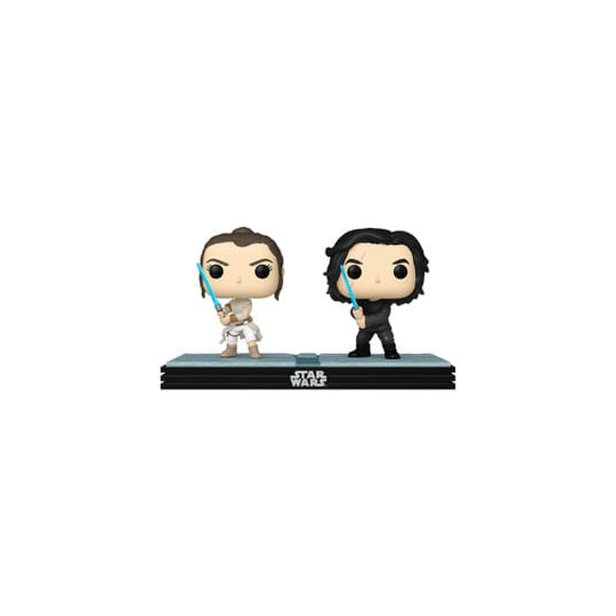 Produktbild Star Wars POP! Movie Moments Vinyl Wackelkopf Figuren Doppelpack Kylo & Rey 9 cm