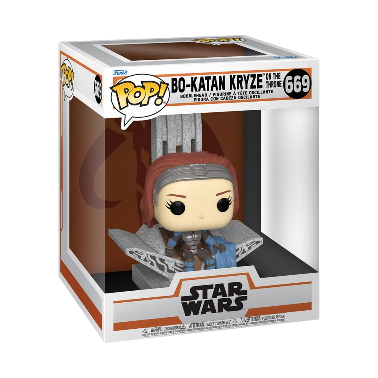 Produktbild Star Wars: The Mandalorian POP! Deluxe Vinyl Figur Bo Katan w/Throne 9 cm