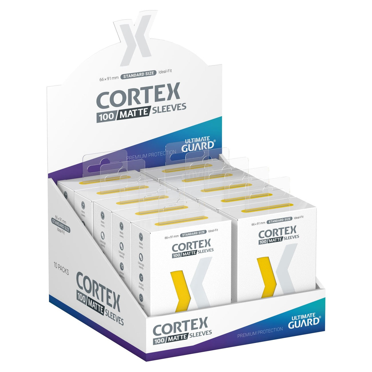 Produktbild Ultimate Guard Cortex Sleeves Matte Standard Size (100) - Yellow