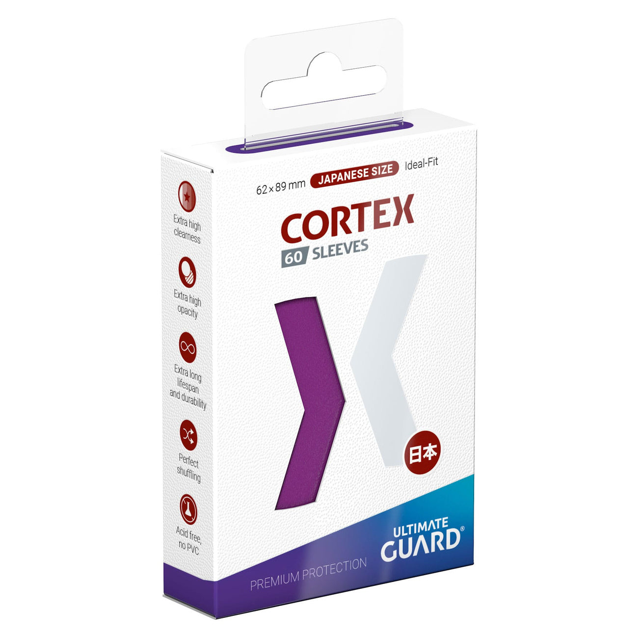 Produktbild Ultimate Guard Cortex Sleeves Japanese Size (60) - Purple