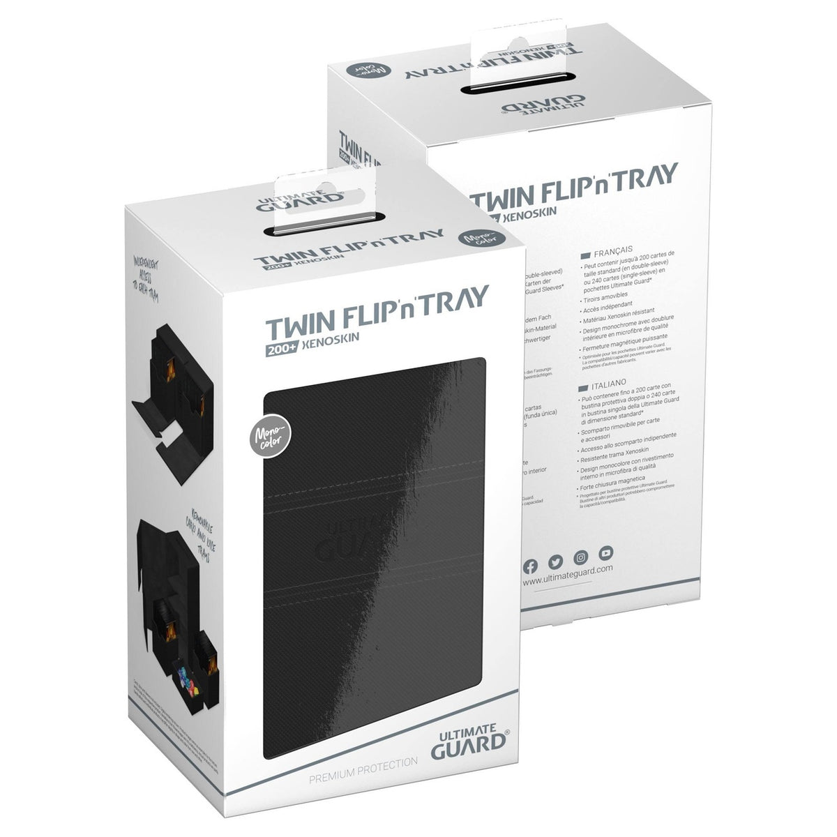 Produktbild Ultimate Guard Twin Flip'n'Tray 200+ Xenoskin - Black