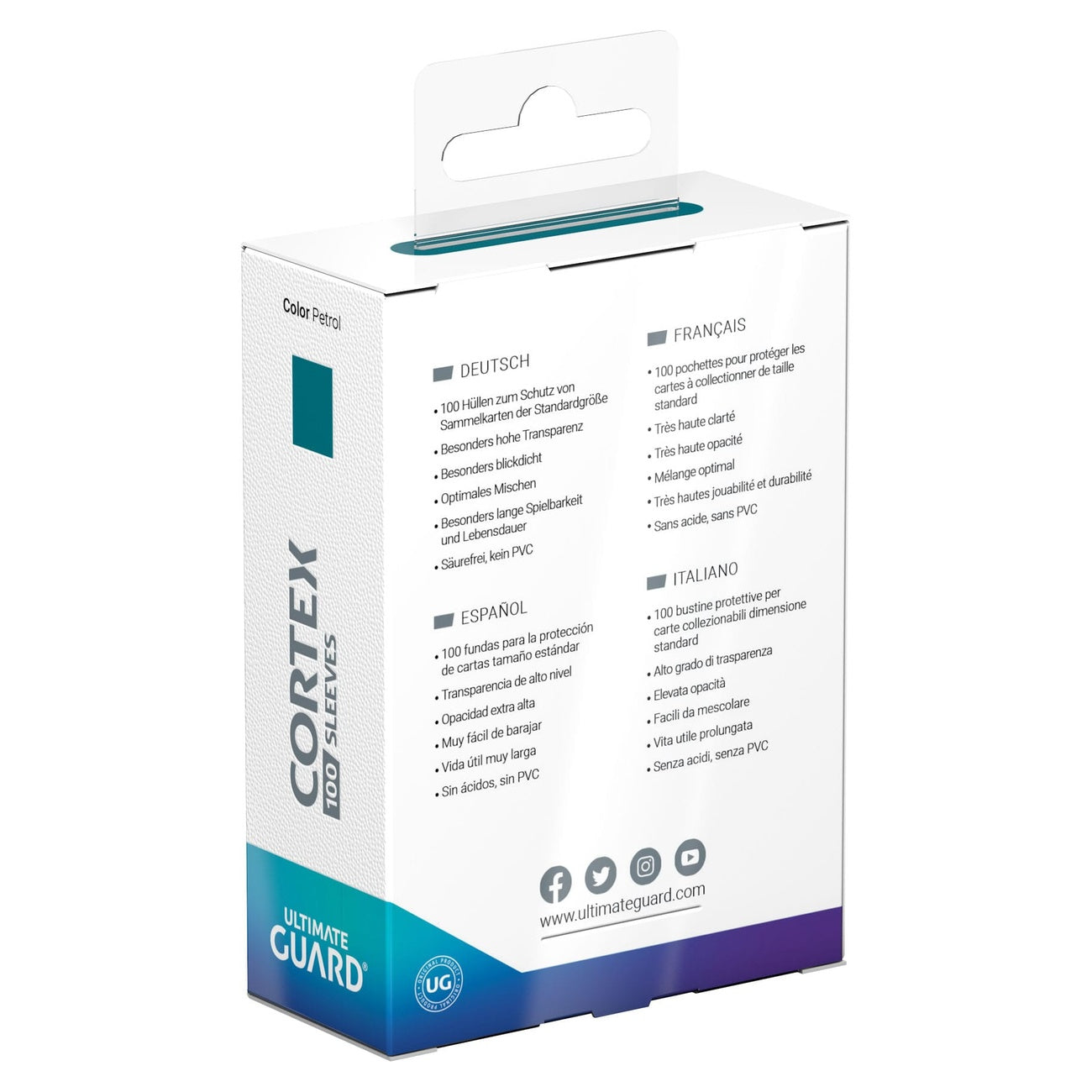 Produktbild Ultimate Guard Cortex Sleeves Standard Size (100) - Petrol