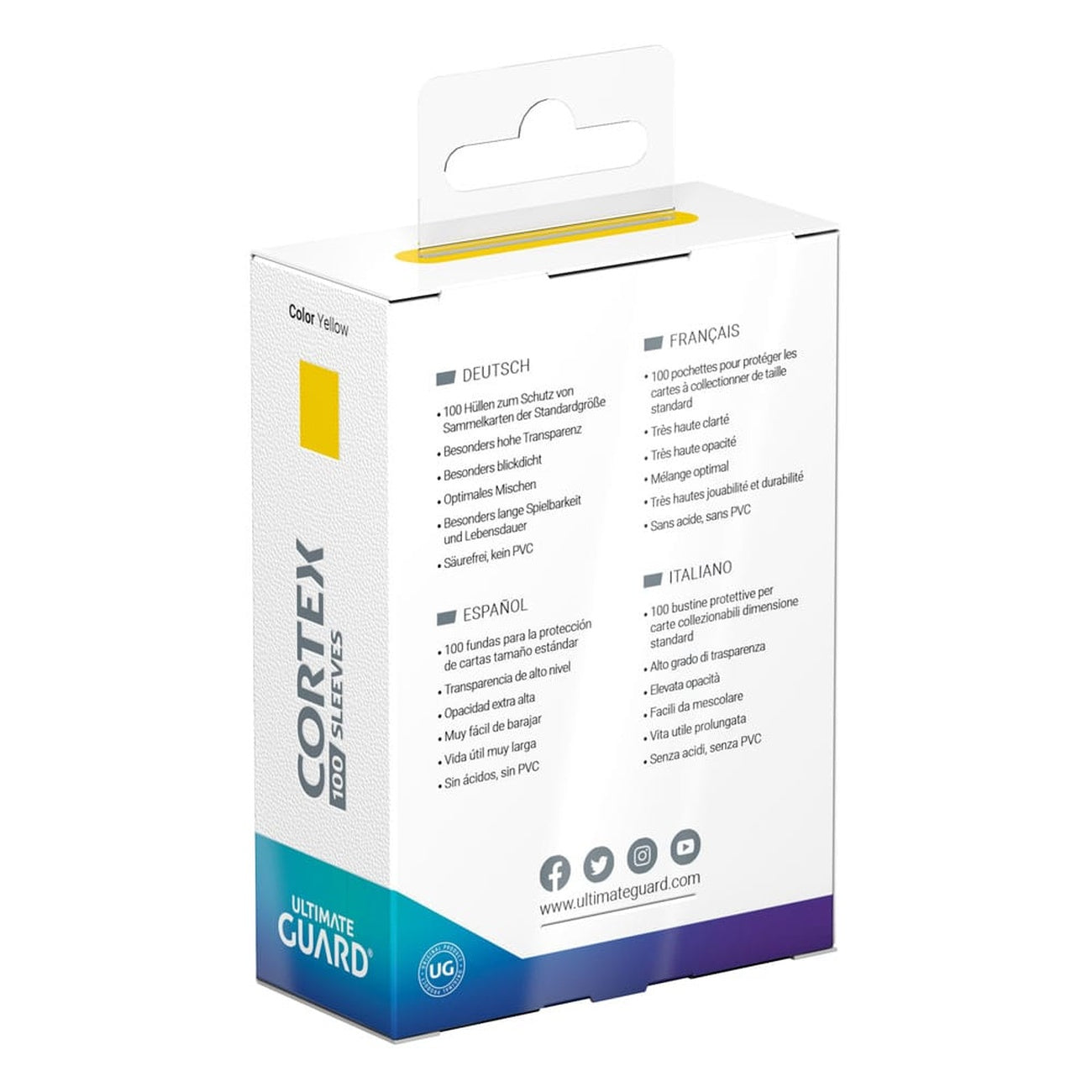 Product image Ultimate Guard Cortex Sleeves Standard Size (100) - Yellow