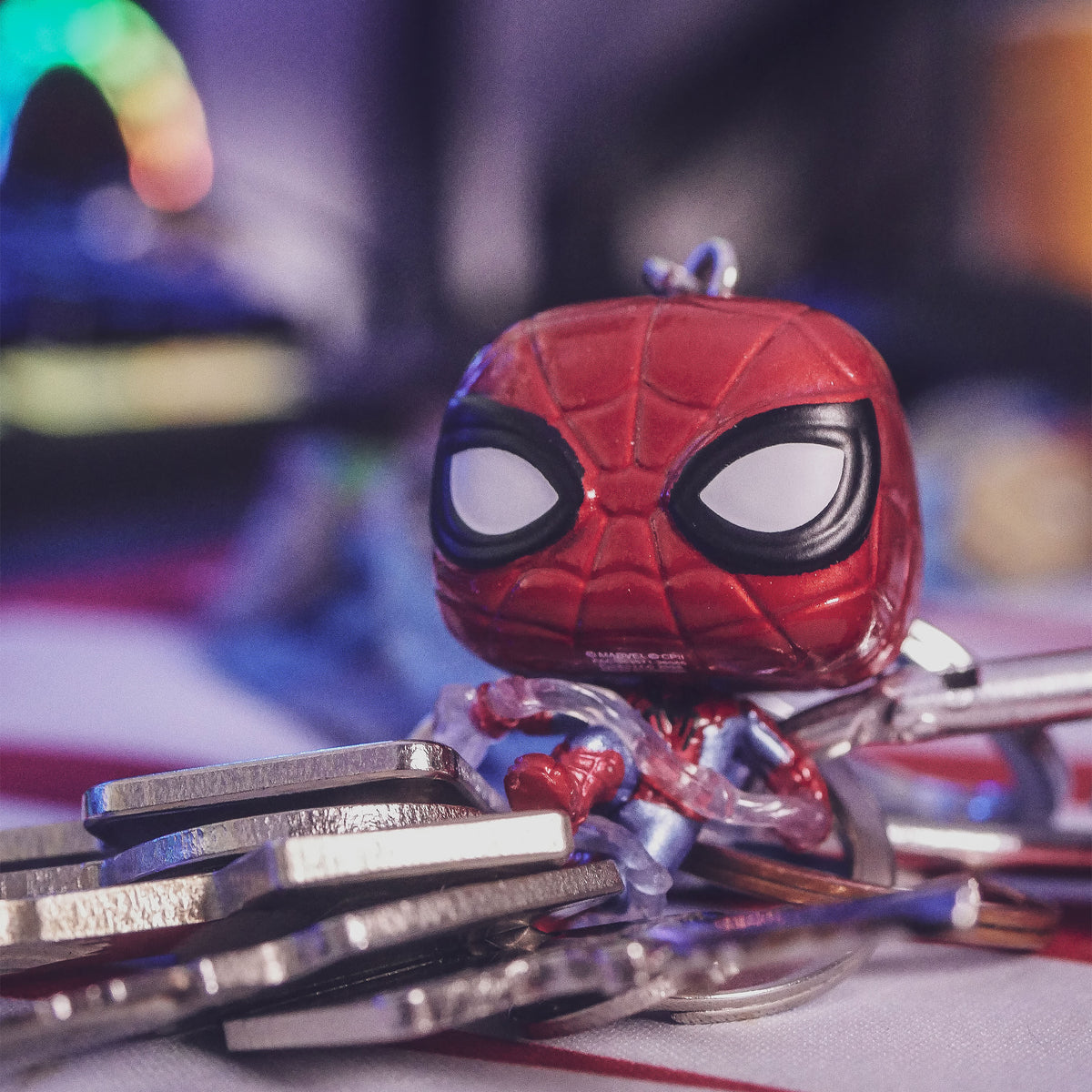 Produktbild Spider-Man: Brand New Day - Metallic Funko Pop Schlüsselanhänger