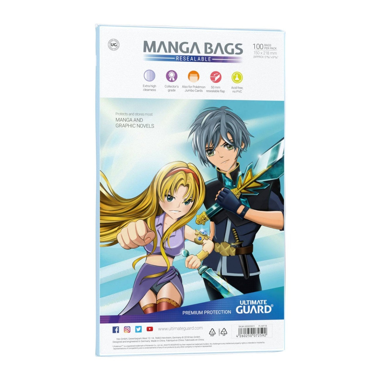 Produktbild Ultimate Guard Manga Bags Resealable (100)