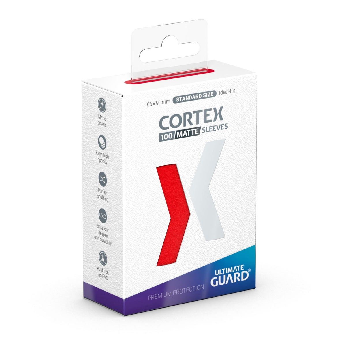 Produktbild Ultimate Guard Cortex Sleeves Matte Standard Size (100) - Red