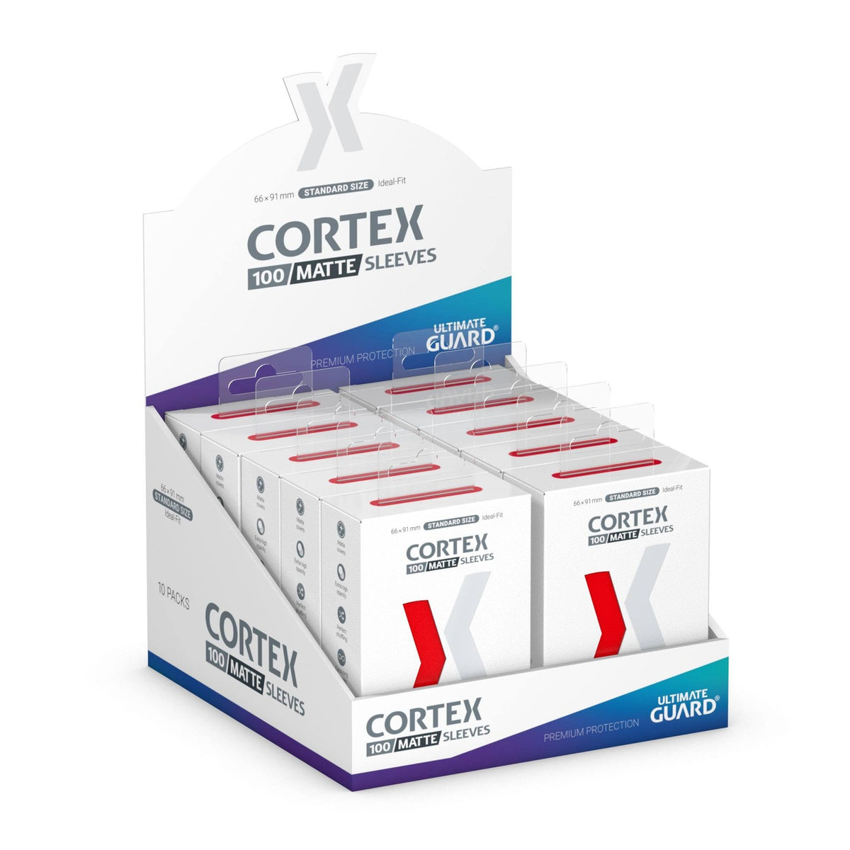 Produktbild Ultimate Guard Cortex Sleeves Matte Standard Size (100) - Red