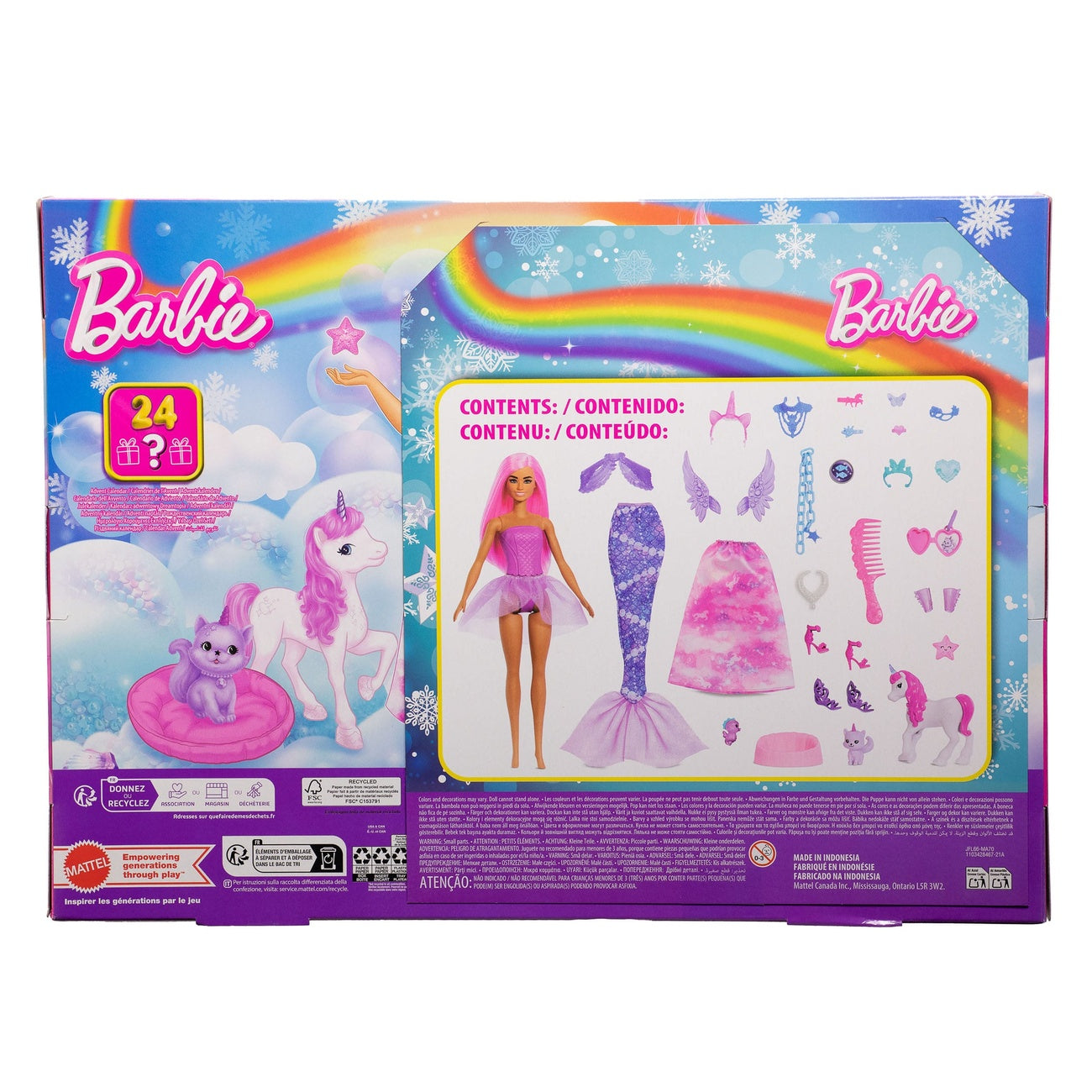 Produktbild Barbie Adventskalender mit Puppe Fantasy