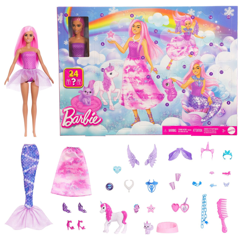 Produktbild Barbie Adventskalender mit Puppe Fantasy